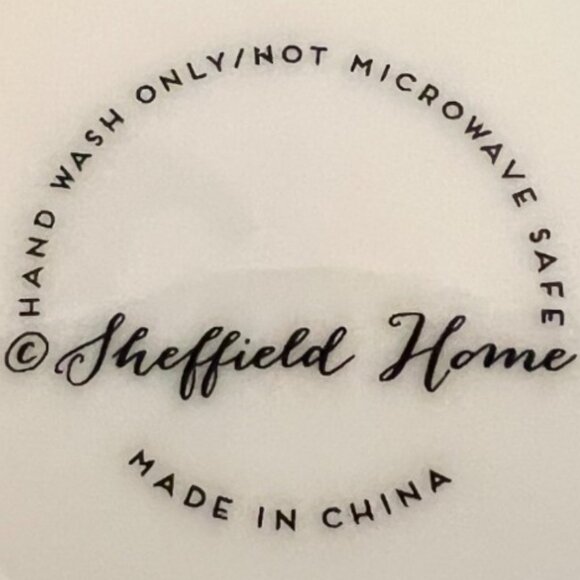 SHEFFIELD HOME Monogram "M" Ceramic Mug Double-Sided Metallic Gold Accents - Picture 13 of 13